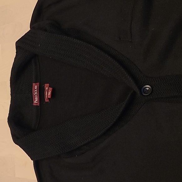 LIKE NEW Paulo Salari Academia Cowl Neck Cardigan - Picture 9 of 12